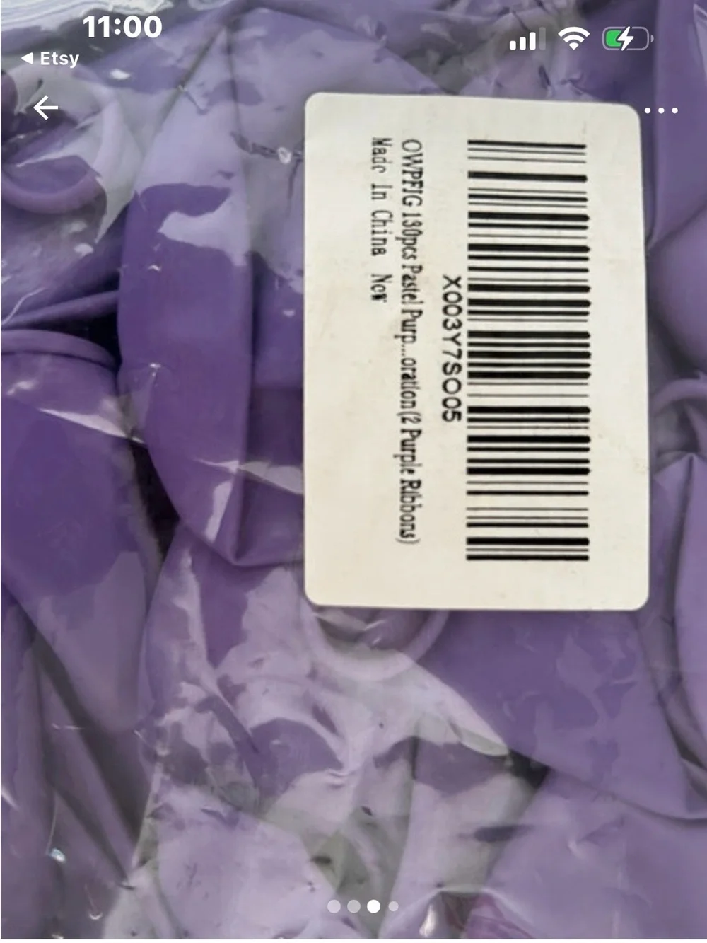 Purple Latex Balloon Bundles - Party Balloons 130 ballon’s with ribbon